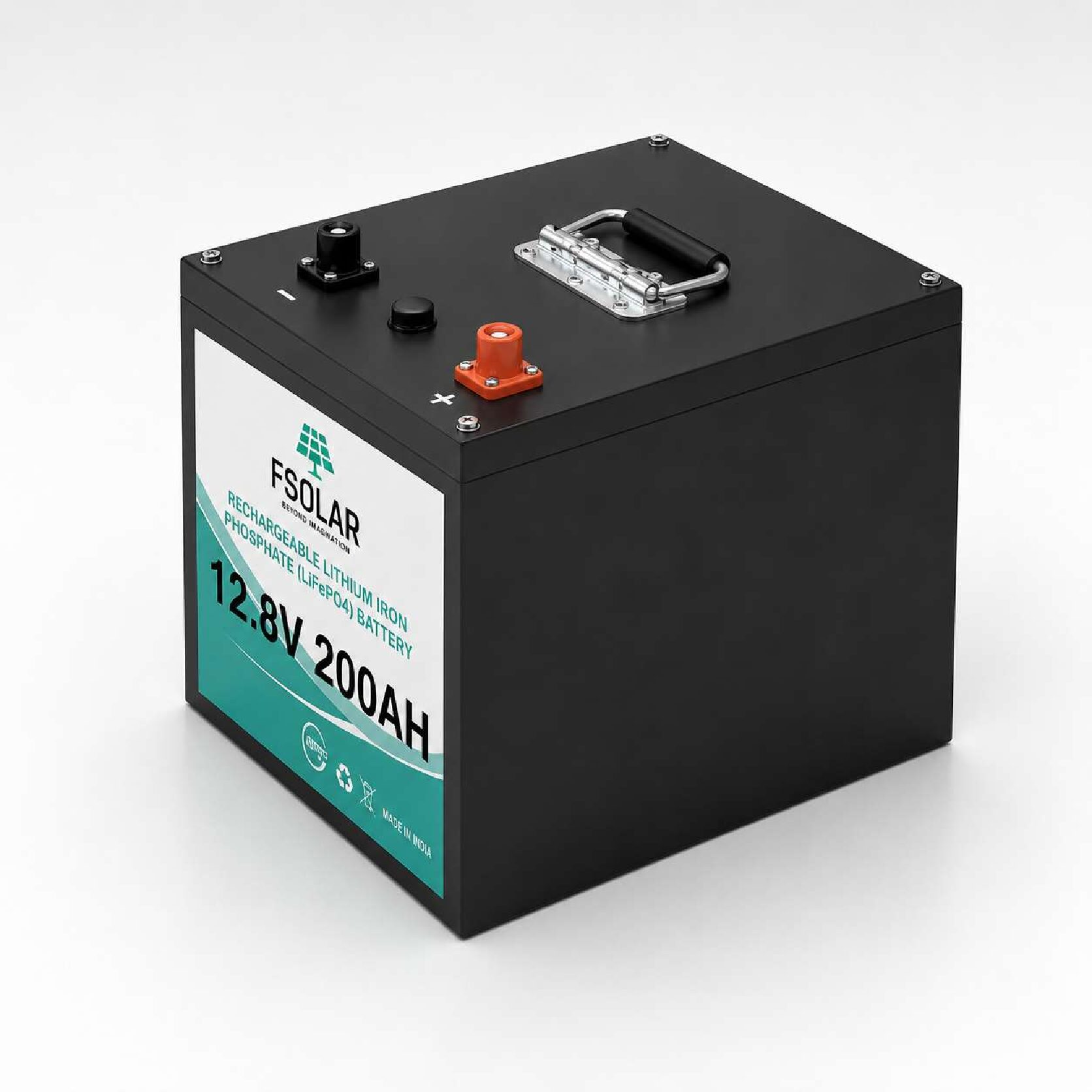 FSOLAR 12v200AH FSolar 12.8V 200Ah LiFePO4 Lithium Battery PRO – 2.56kWh | FS-LB200-12PRO - Image 1
