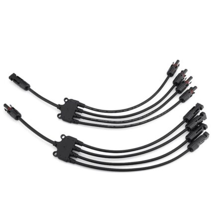 MC4 1:4 Y-Branch Connector Pair – Male & Female Set