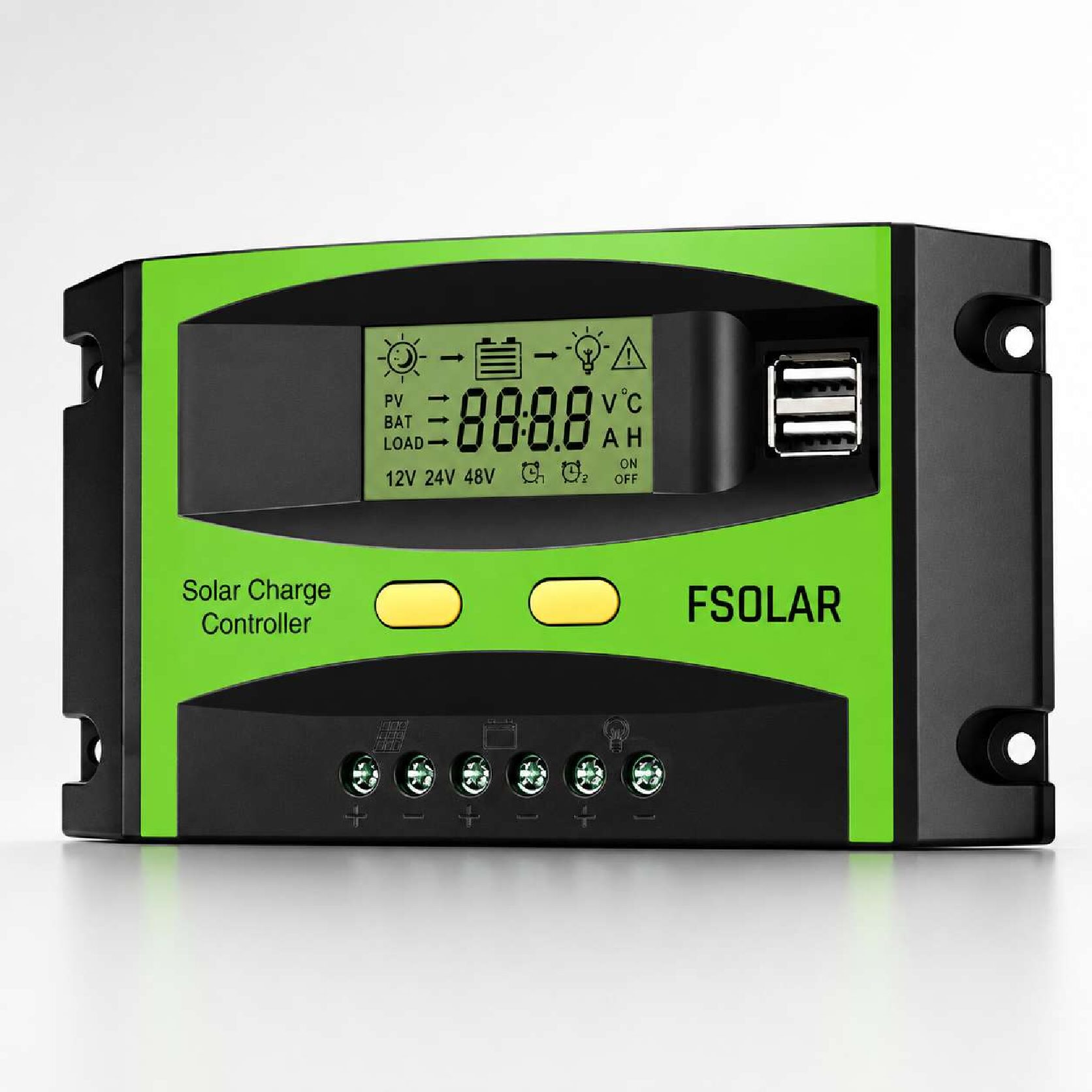 FSolar pwm Fsolar 40A PWM Solar Charge Controller 12V/24V AUTO LCD Display - Image 1